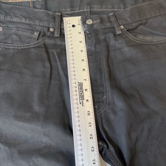 Levi’s Men Jeans 505 Size W38 x L30 Black Mid Rise Straight Fit - Picture 5 of 12
